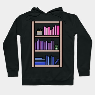 Subtle Bi Pride Bookcase Hoodie